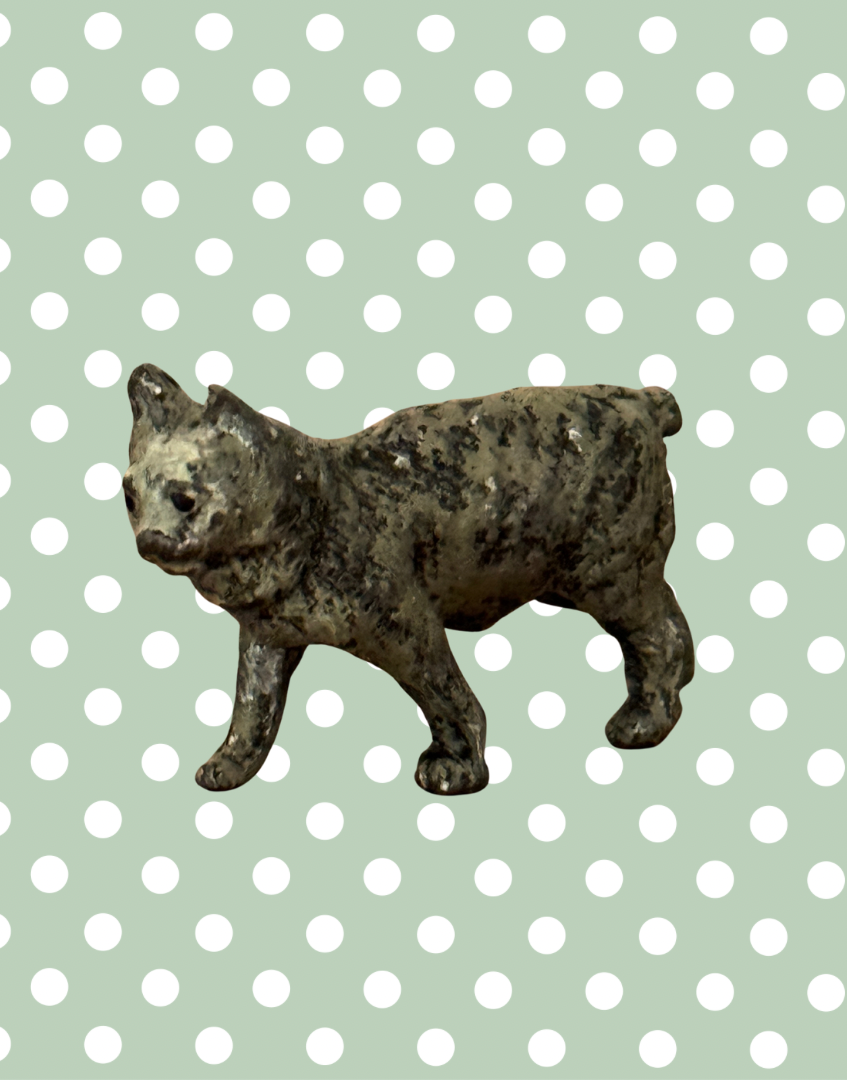 Britains Ltd Cast Lead Cat | Vintage 1920s Painted Farm Animal Figurine