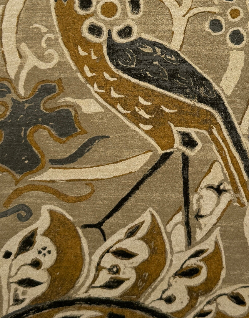 ‘Bullerswood – Stone & Mustard’ Rare William Morris Framed Wall Art | Morris & Co. Original Vintage Wallpaper Sample