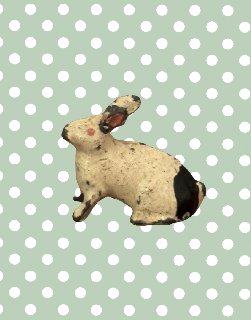 Britains Ltd Miniature Cast Lead White Rabbit | Vintage 1920s Painted Farm Animal Toy