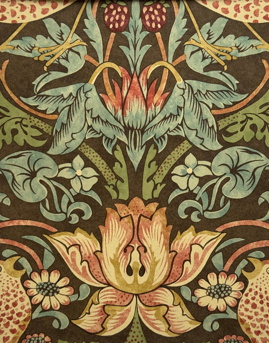 'Strawberry Thief – Chocolate & Slate’ Morris & Co. Wallpaper Print