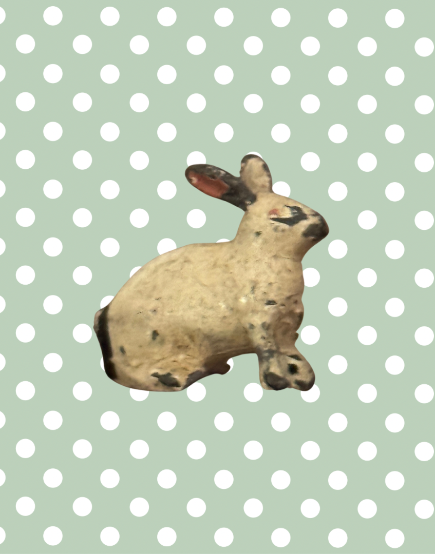 Britains Ltd Miniature Cast Lead White Rabbit | Vintage 1920s Painted Farm Animal Toy