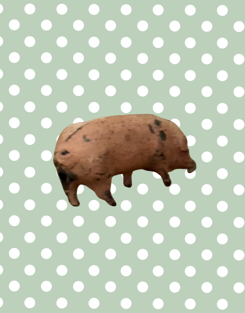 Britains Ltd Cast Lead Pig | Vintage 1920s Painted Farm Animal Miniature Toy Collectable