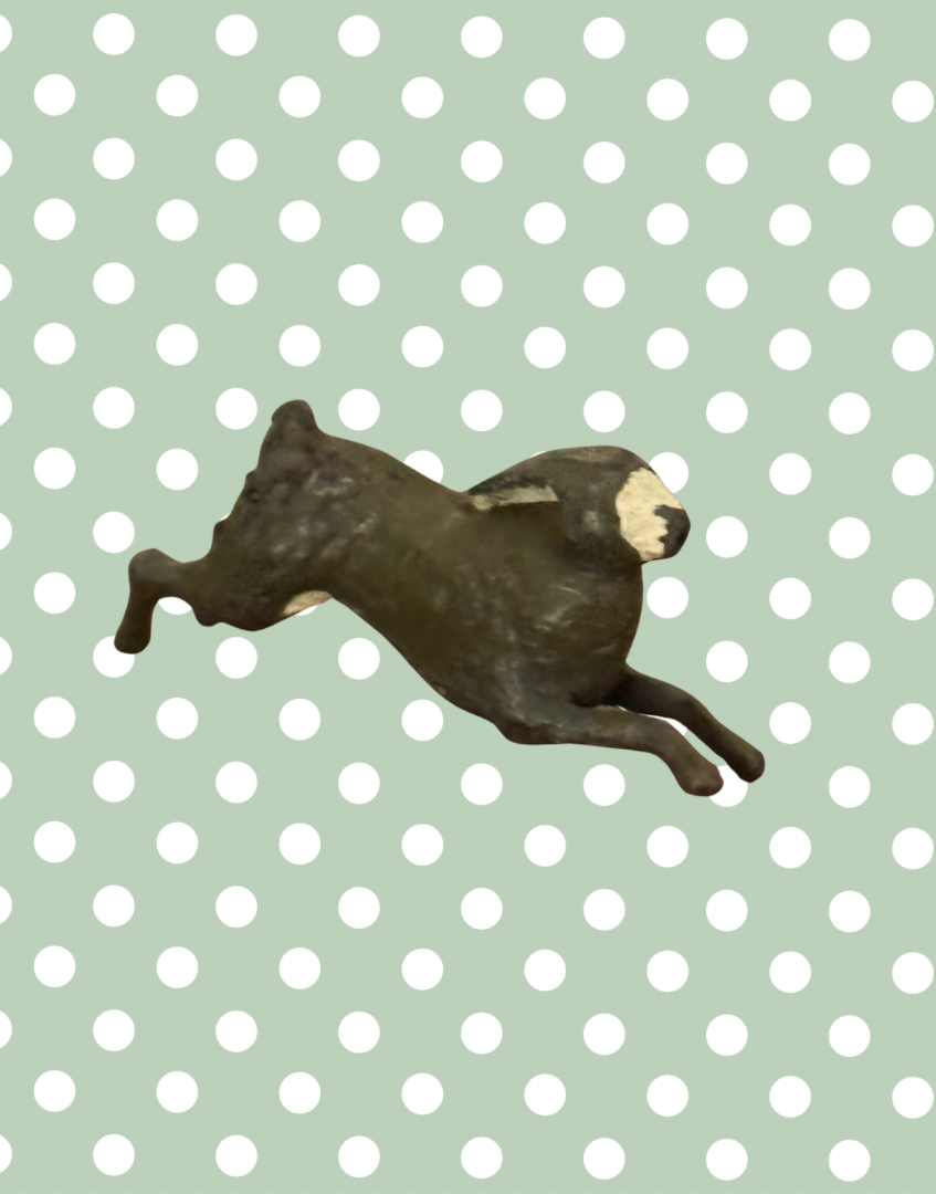 Britains Ltd Cast Lead Hare | Vintage 1920s Painted Farm Animal Figurine Miniature Collectable