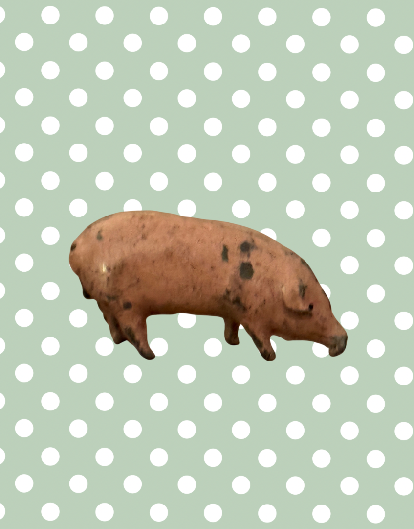 Britains Ltd Cast Lead Pig | Vintage 1920s Painted Farm Animal Miniature Toy Collectable