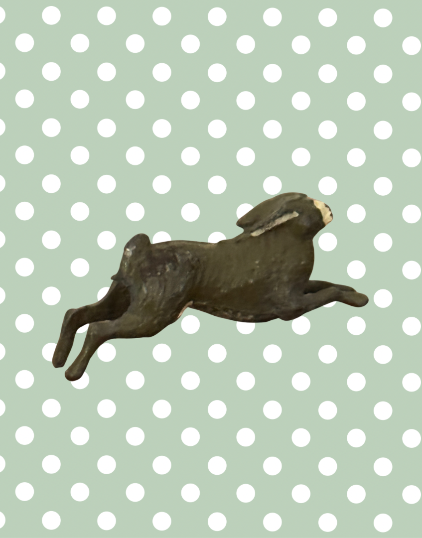 Britains Ltd Cast Lead Hare | Vintage 1920s Painted Farm Animal Figurine Miniature Collectable
