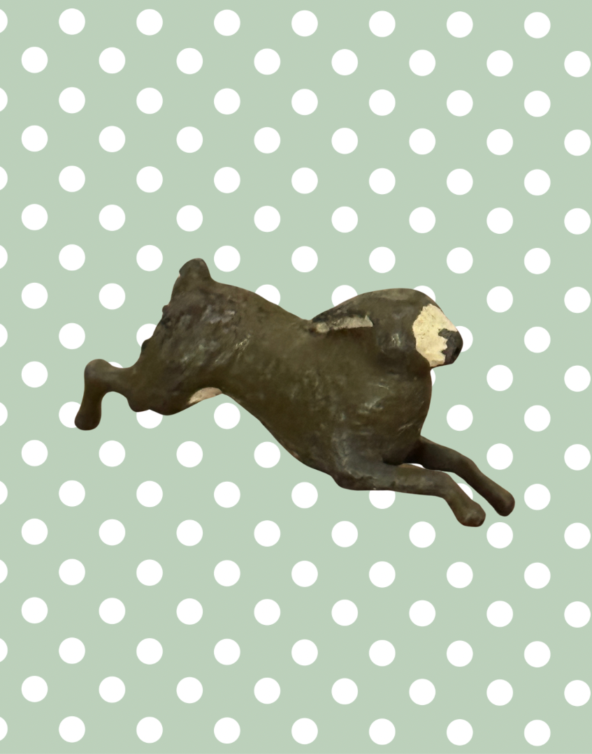 Britains Ltd Cast Lead Hare | Vintage 1920s Painted Farm Animal Figurine Miniature Collectable