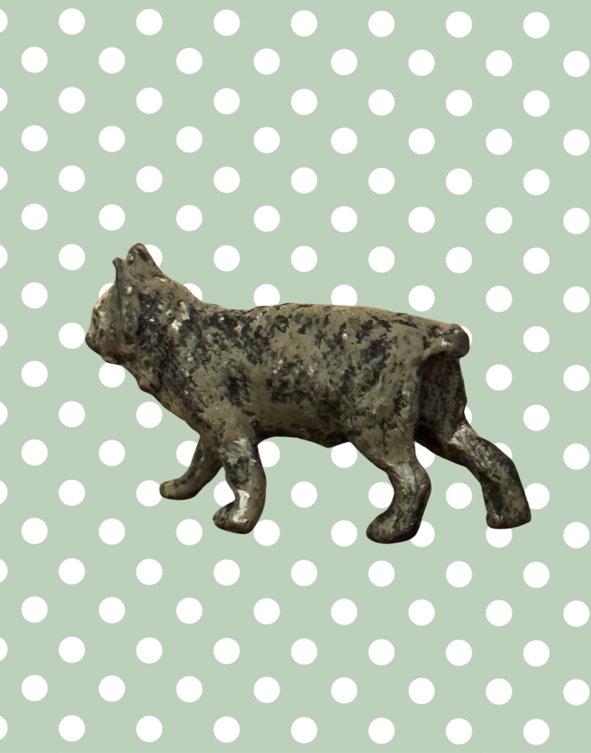 Britains Ltd Cast Lead Cat | Vintage 1920s Painted Farm Animal Figurine