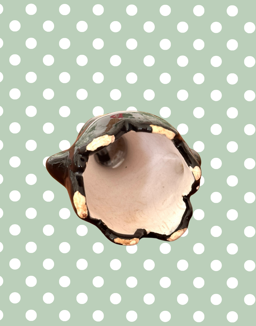 Rustic Black Bird Pie Vent | Vintage Characterful Ceramic Baking Collectable