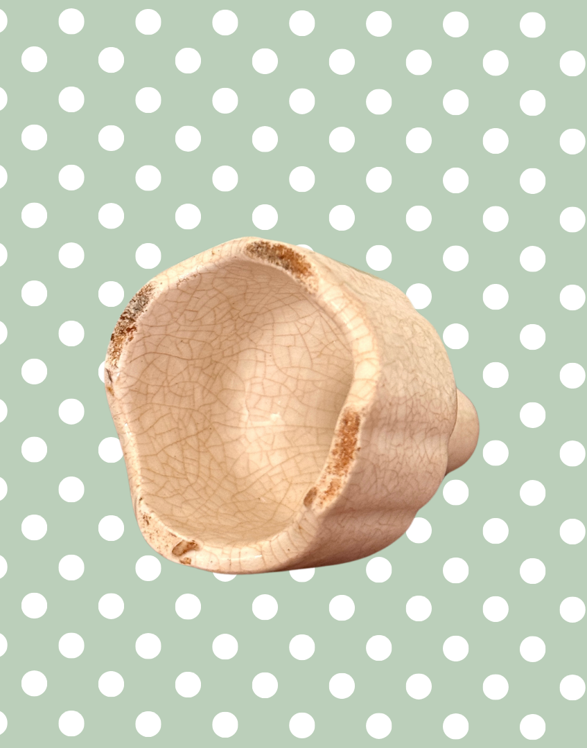 Classic Cream Vintage Ceramic Pie Funnel | Elegant & Nostalgic Baking Essential