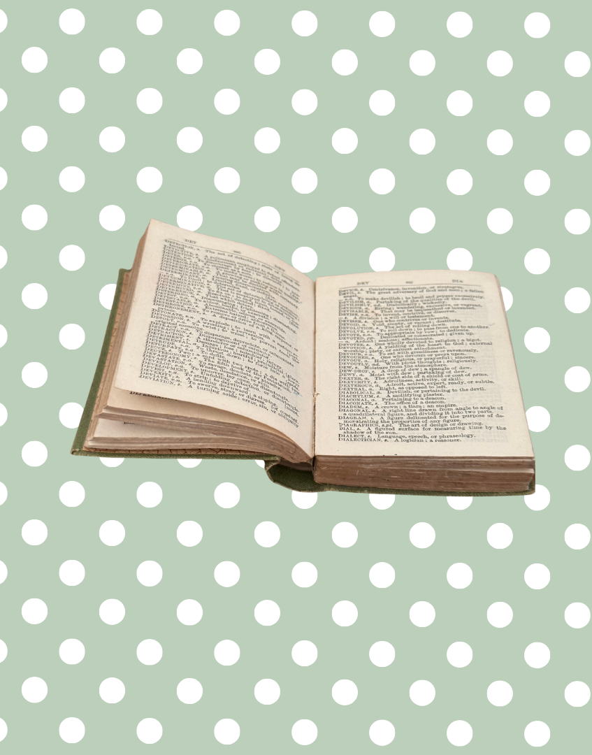 Inside Pages of Miniature Nuttall’s Bijou Dictionary Victorian Collectable