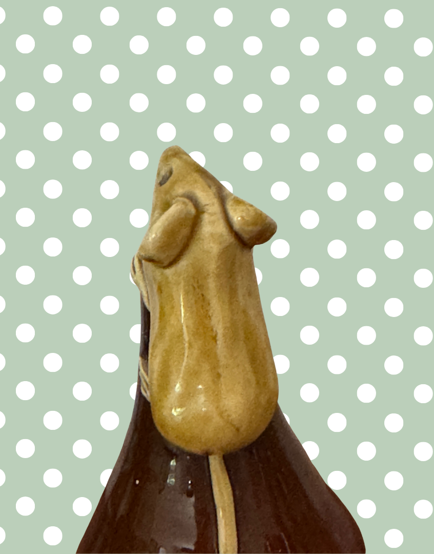 David Cleverly Vintage Country Mouse Pie Funnel | Unique Handmade British Pottery Kitchen Collectable