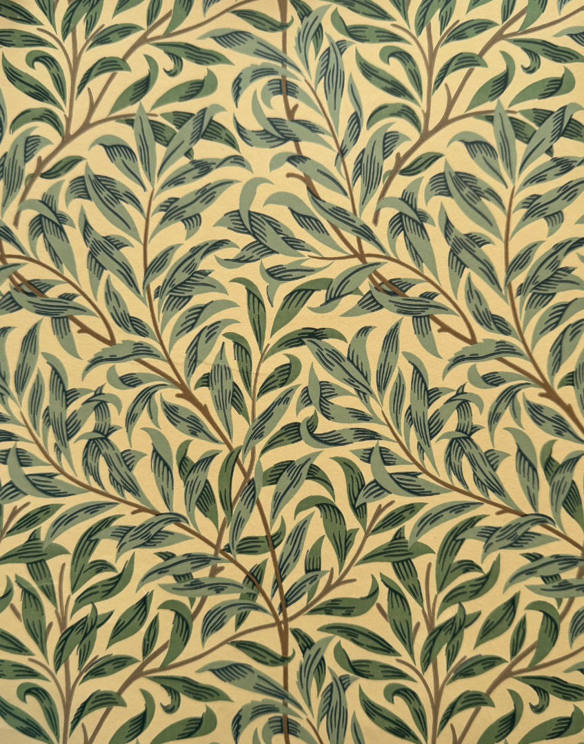 Willow Bough Minor (Privet) | William Morris Framed Wall Art with Original Wallpaper Sample