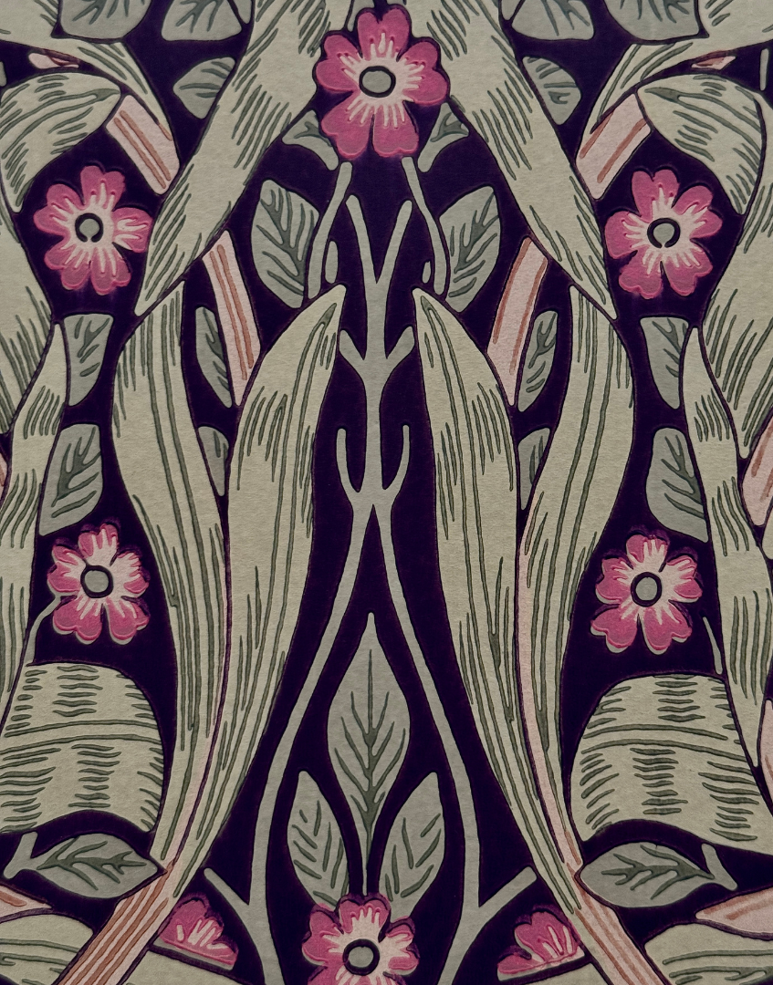 Framed Print - William Morris ‘Pimpernel - Aubergine & Olive' Vintage Wall Decor | Dark Botanicals Wall Art Collection