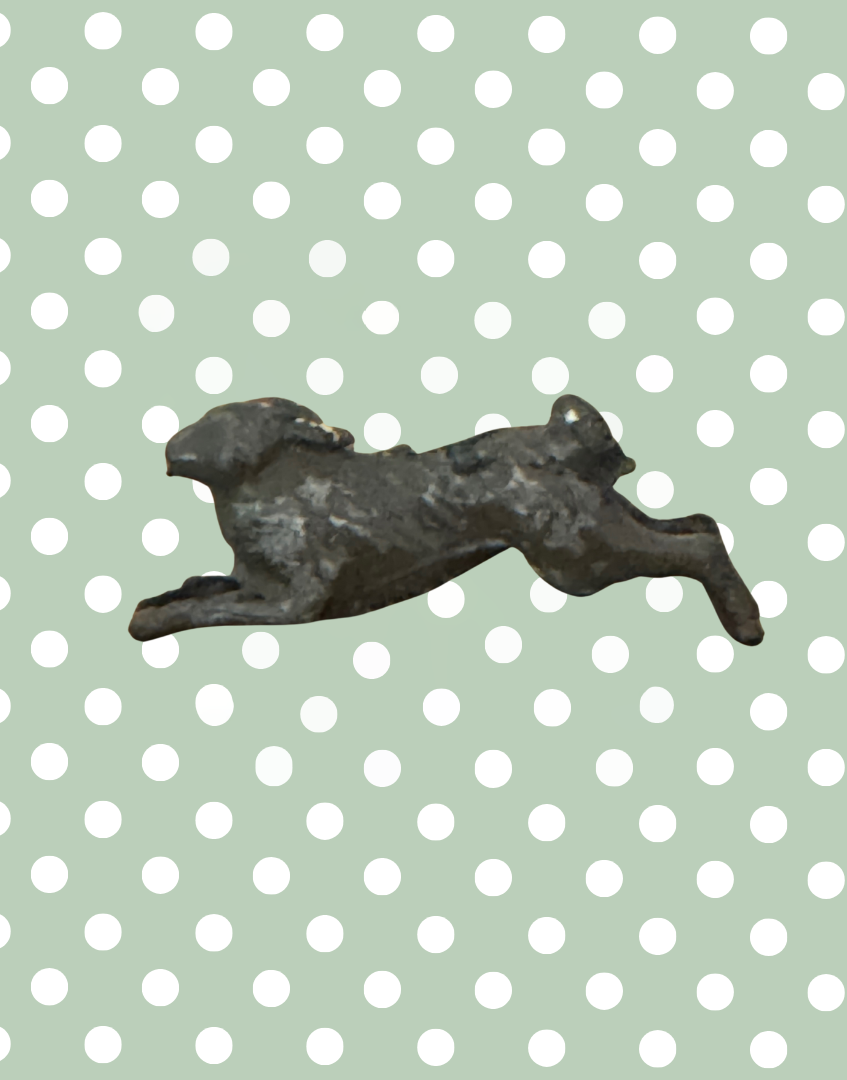 Miniature All Brown Leaping Hare | Britains Ltd Vintage Lead Countryside Animal (1920s)