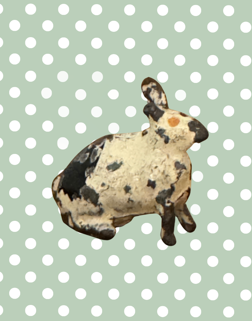 Britains Ltd Cast Lead White Rabbit | Vintage 1920s Painted Farm Animal Toy