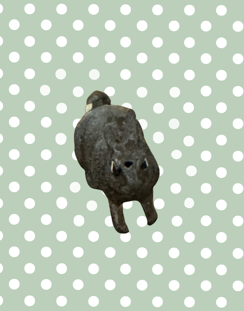 Charming Miniature Standing Dark Brown Rabbit (Version 2) | Britains Ltd Vintage Lead Countryside Figurine (1920s)