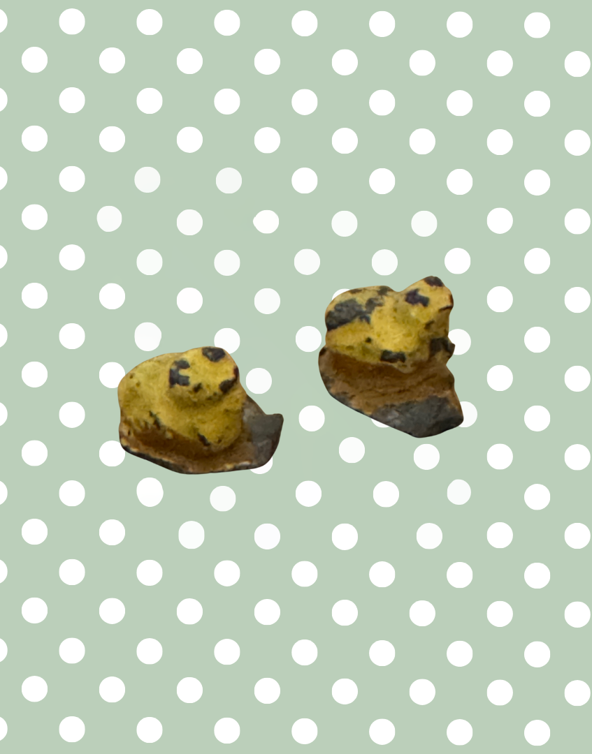 Two Tiny Sweet Miniature Chicks on Stands | Britains Ltd Vintage Lead Birds (1920s)
