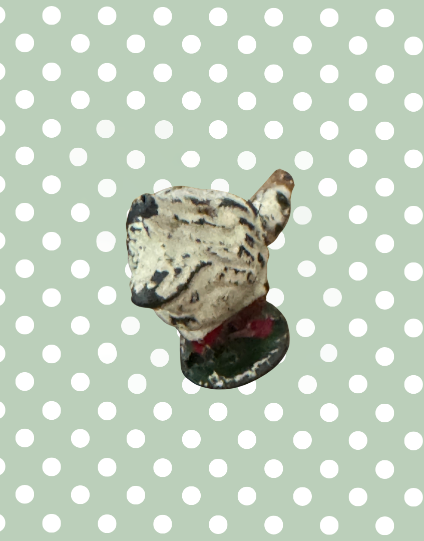 Small White Goose with Neck Down on Stand Figurine | Britains Ltd Vintage Lead Toy (1920s)