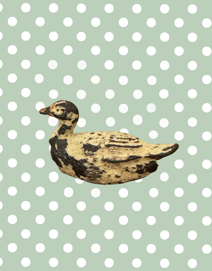 Charming Miniature White Sitting Goose | Britains Ltd Vintage Lead Figurine (1920s)