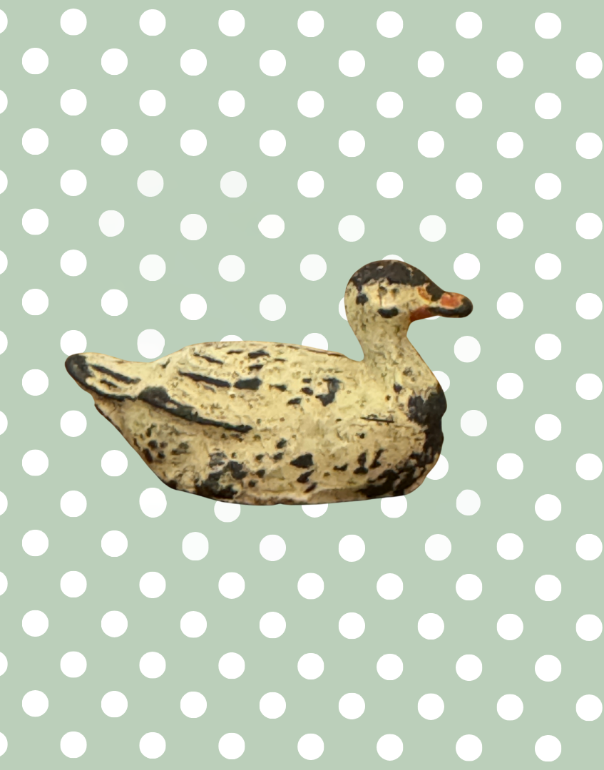 Charming Miniature White Sitting Goose | Britains Ltd Vintage Lead Figurine (1920s)