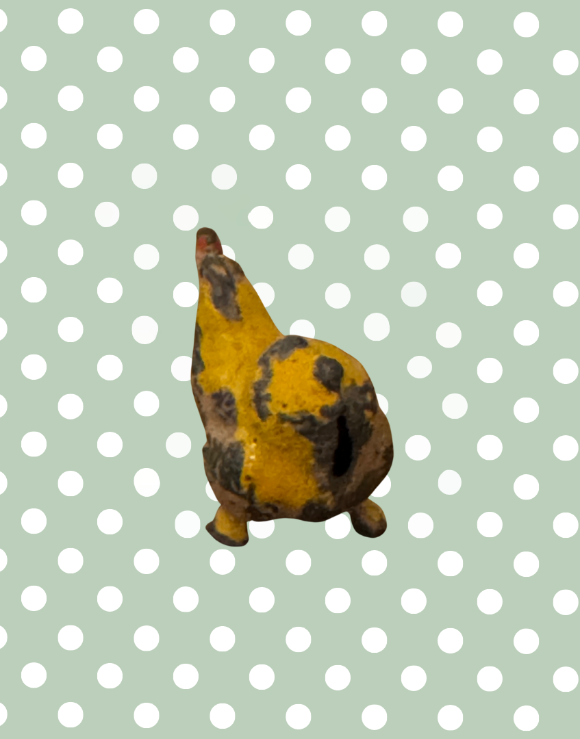 Sweet Miniature Yellow Cockerel | Britains Ltd Vintage Lead Farm Bird (1920s)