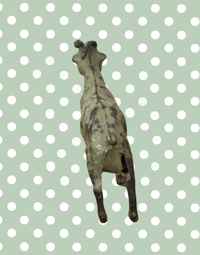 Small Grey Young Goat Collectable | Britains Ltd Vintage Lead Farm Animal (1920s)