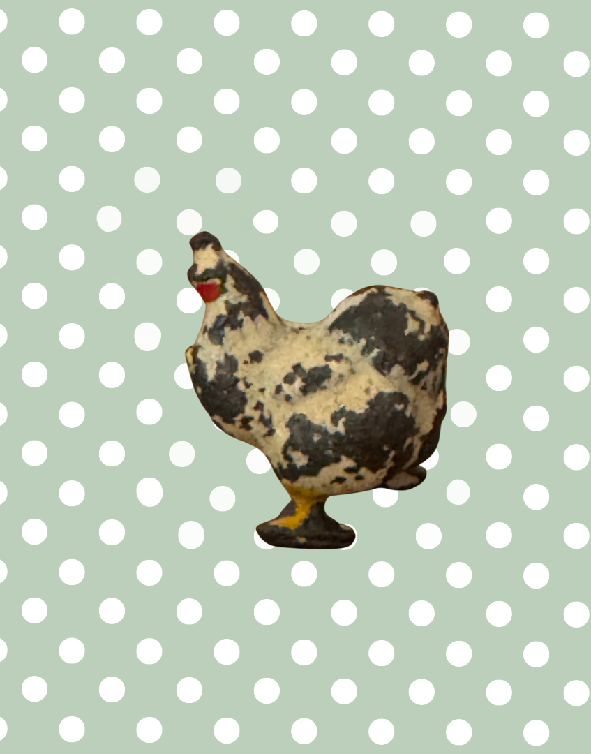 Miniature White Cockerel Collectable | Britains Ltd Vintage Lead Figurine (1920s)