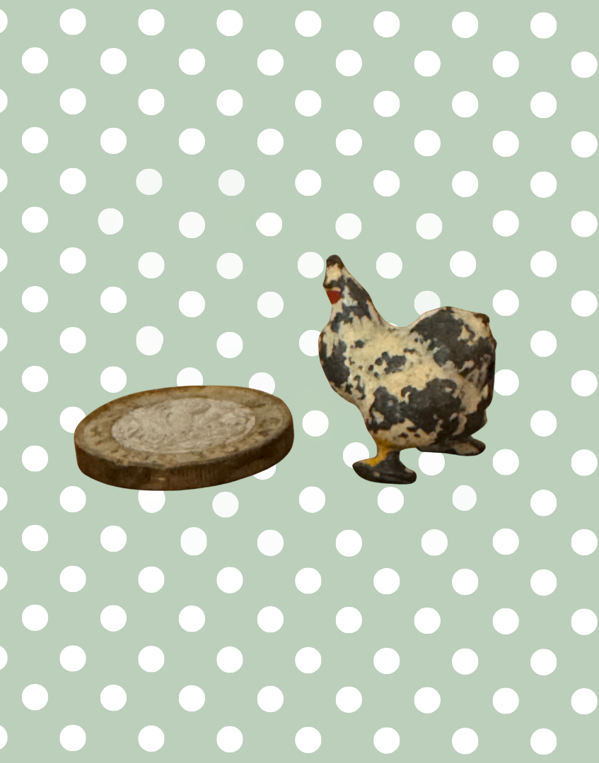 Miniature White Cockerel Collectable | Britains Ltd Vintage Lead Figurine (1920s)