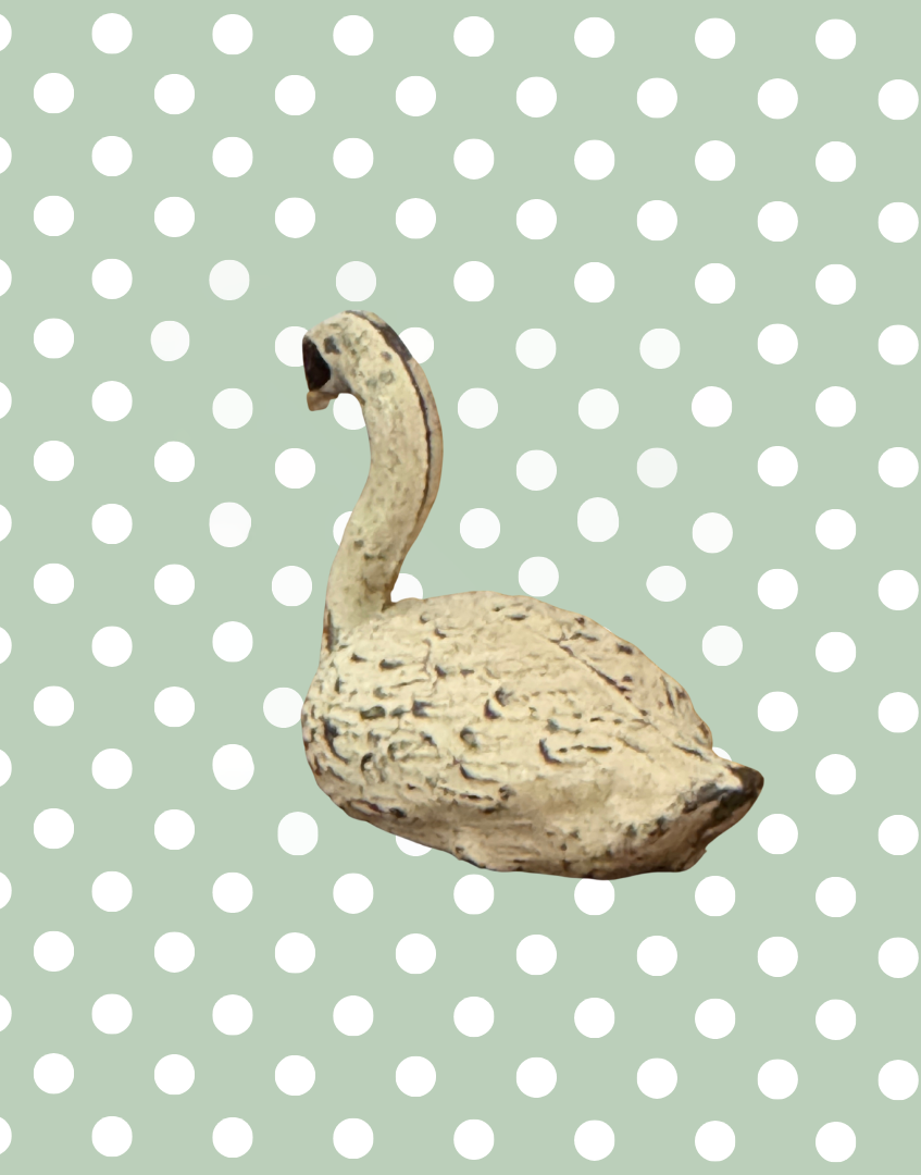 Small White Elegant Swan Collectable | Britains Ltd Vintage Lead Water Bird (1920s)