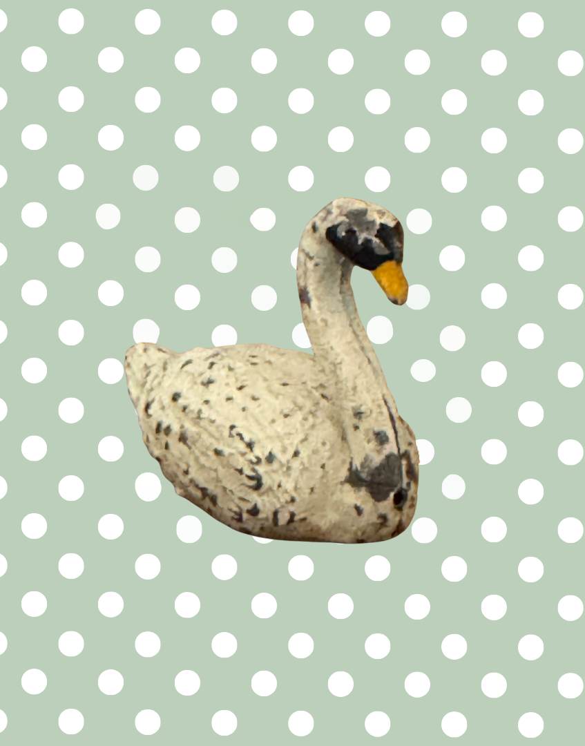 Small White Elegant Swan Collectable | Britains Ltd Vintage Lead Water Bird (1920s)