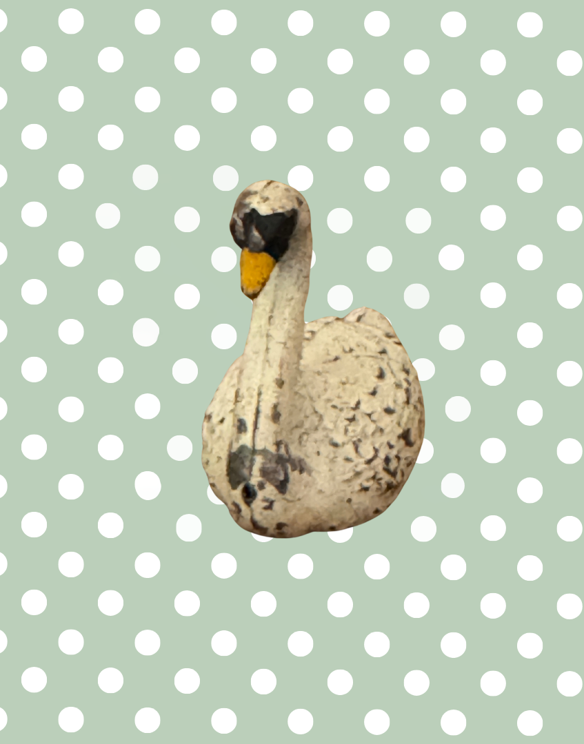 Small White Elegant Swan Collectable | Britains Ltd Vintage Lead Water Bird (1920s)