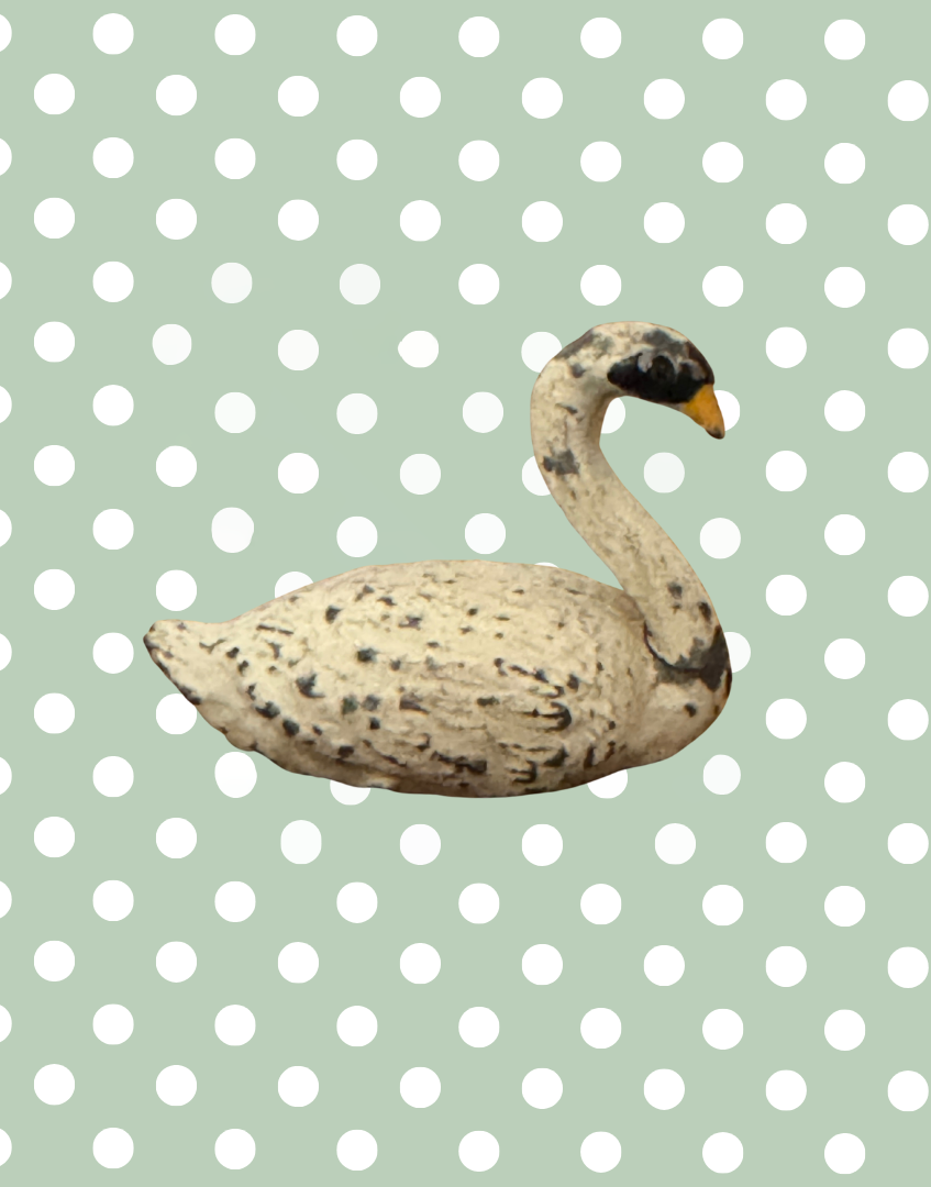 Small White Elegant Swan Collectable | Britains Ltd Vintage Lead Water Bird (1920s)