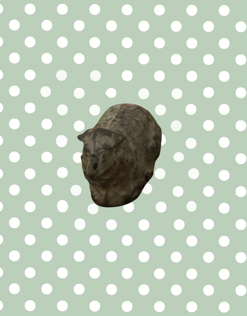 Small Laying Down Light Brown-Grey Sheep Figurine | Britains Ltd Vintage Lead Toy (1920s)
