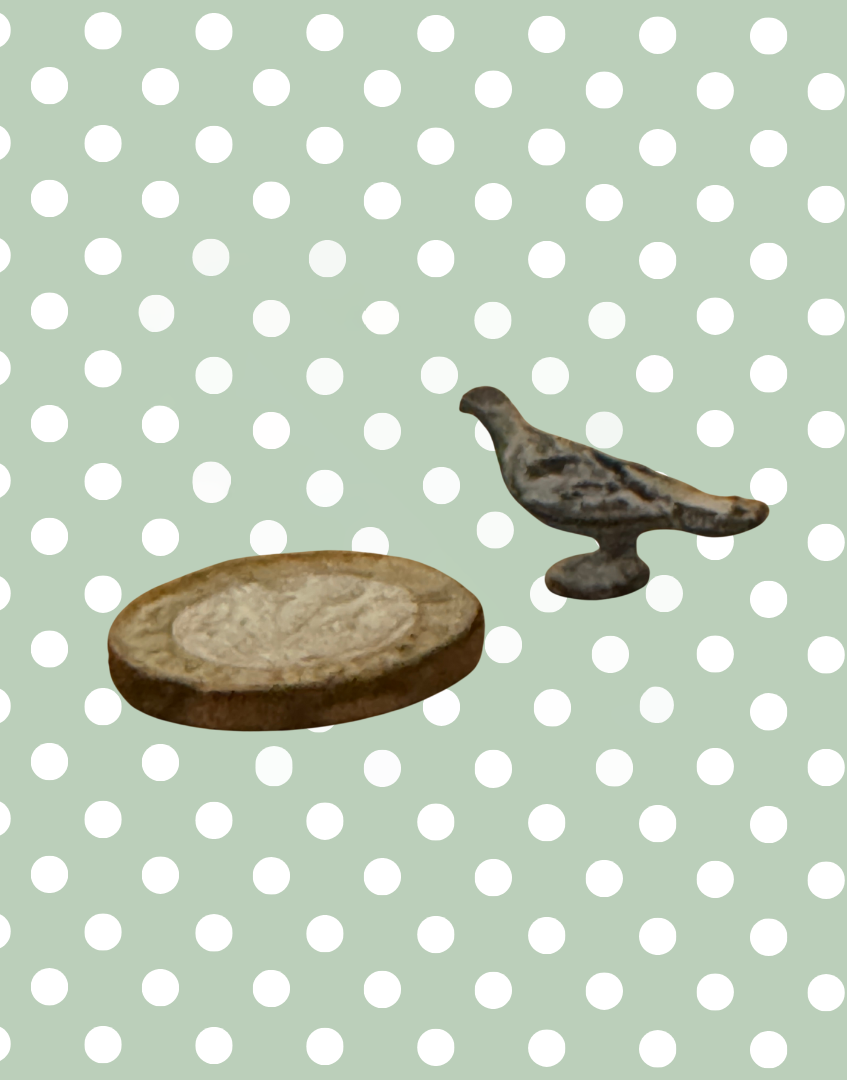 Miniature Rare Grey Pigeon Figurine | Britains Ltd Lead Farmyard Bird Lead Vintage Toy (1920s)