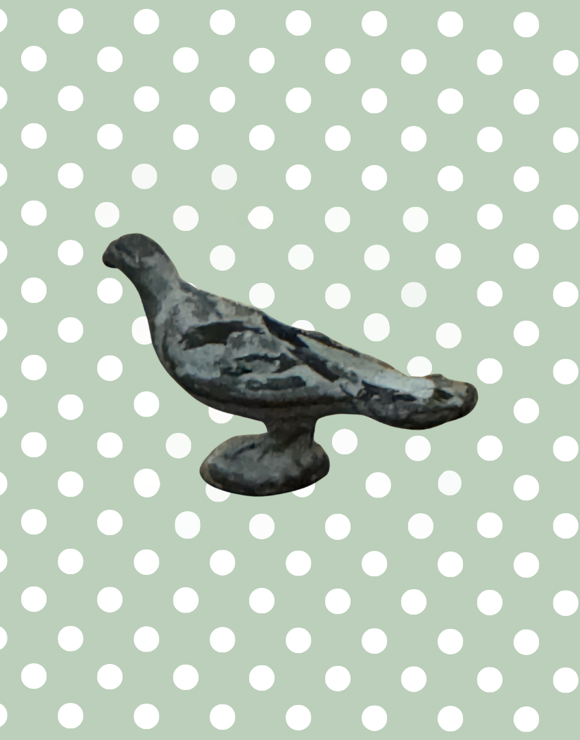 Miniature Rare Grey Pigeon Figurine | Britains Ltd Lead Farmyard Bird Lead Vintage Toy (1920s)