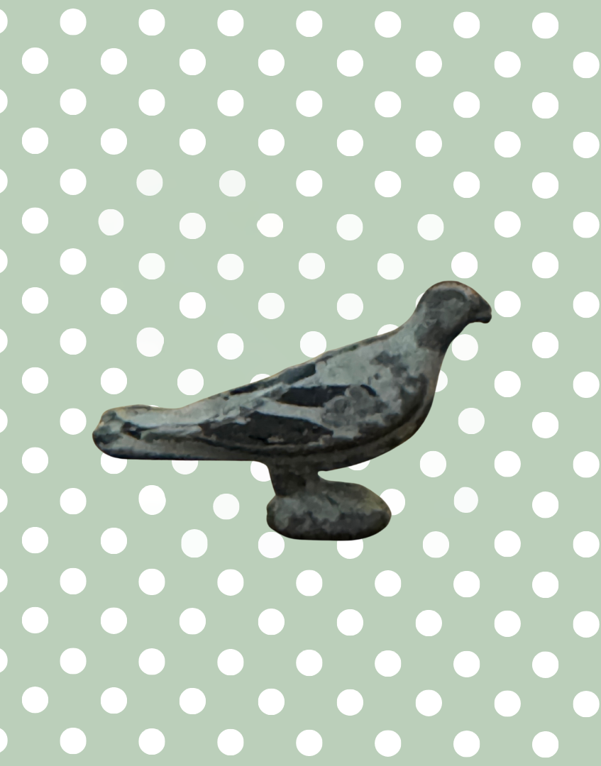 Miniature Rare Grey Pigeon Figurine | Britains Ltd Lead Farmyard Bird Lead Vintage Toy (1920s)