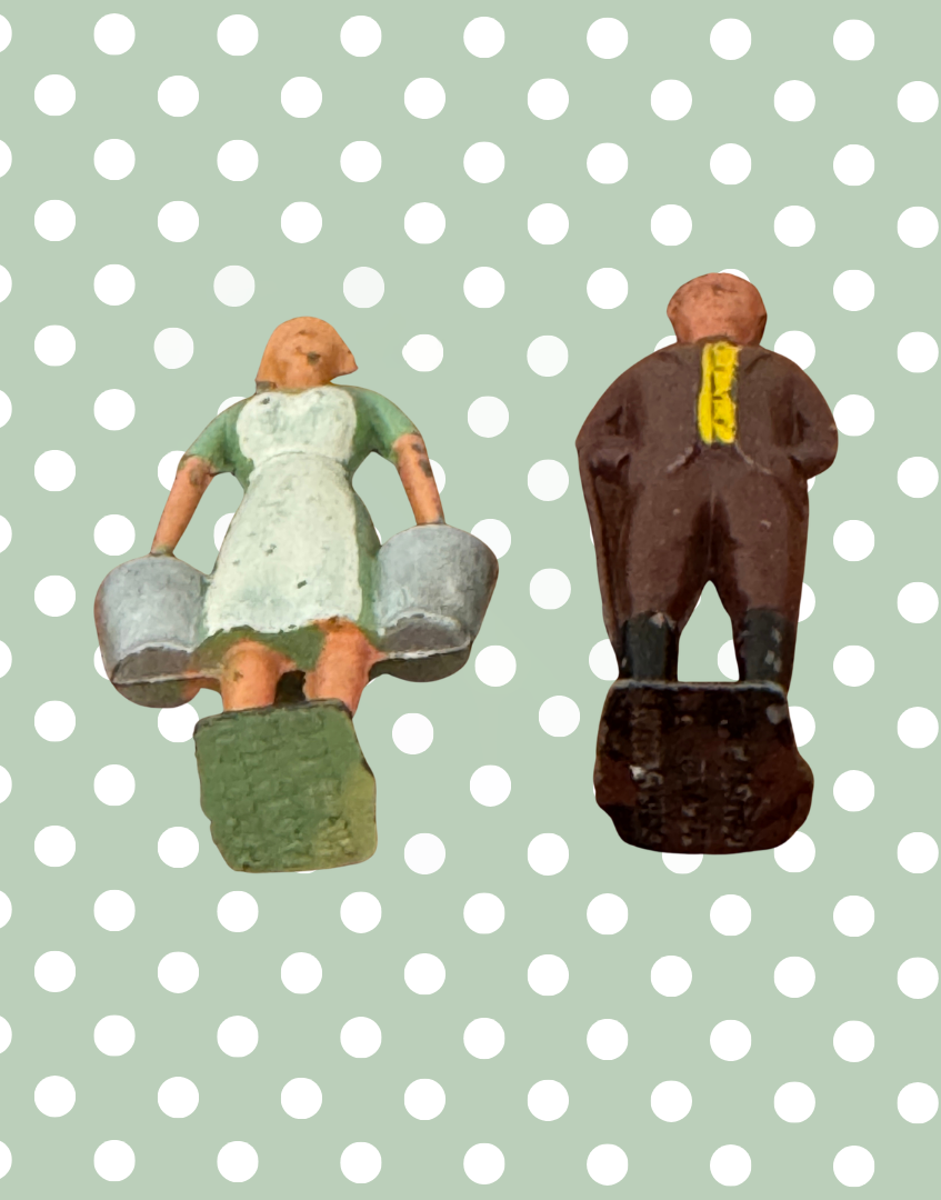 Britains Milk Maid & Country Gentleman | 1920s Lead Figurines Pair