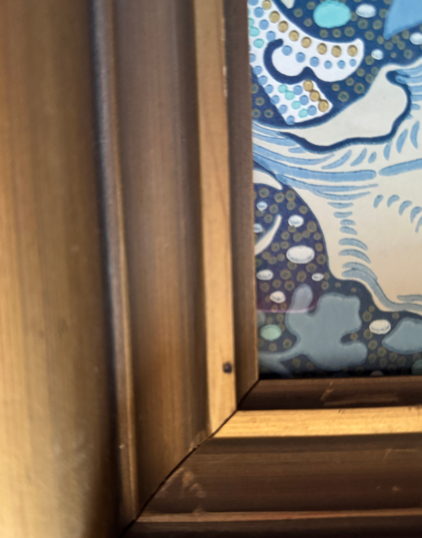 'Seaweed – Ink & Woad' William Morris Framed Wall Art | Unique Vintage Gold Wood Frame