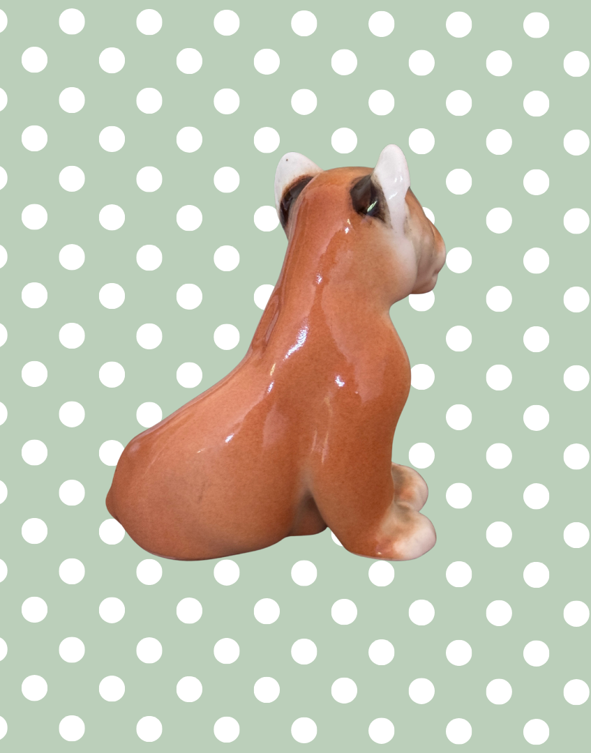 Lomonosov Sweet Porcelain Lion Cub Figurine | Vintage Russian Animal Figure