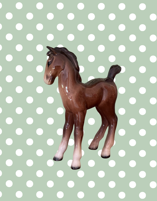 Charming Beswick Glossy Comical Standing Foal Figurine