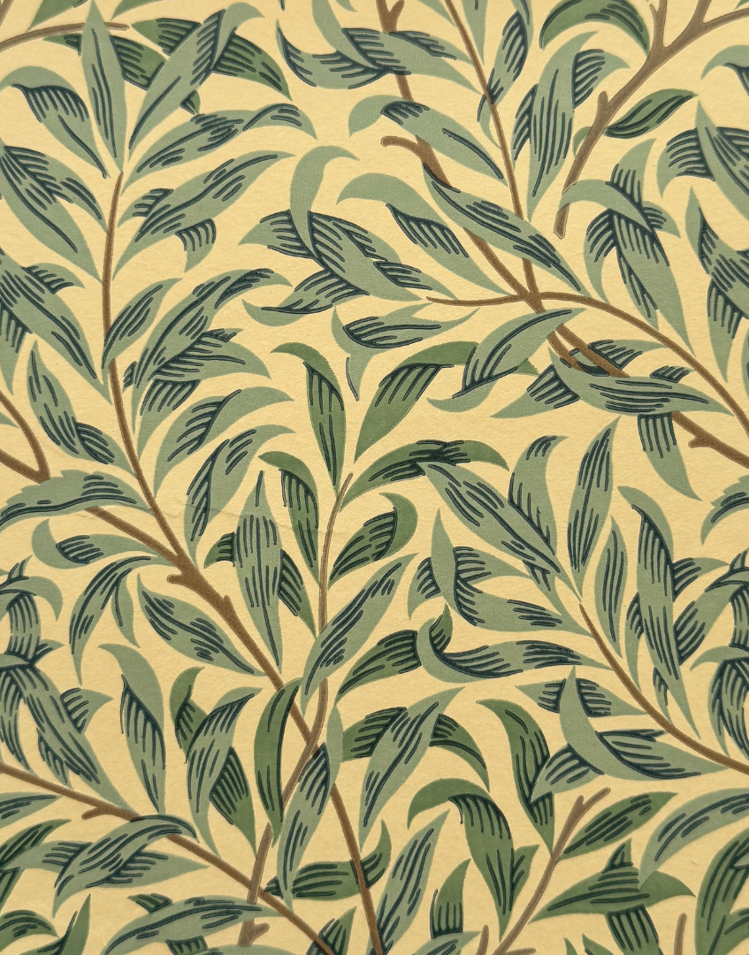 Willow Bough Minor (Privet) | William Morris Framed Wall Art with Original Wallpaper Sample
