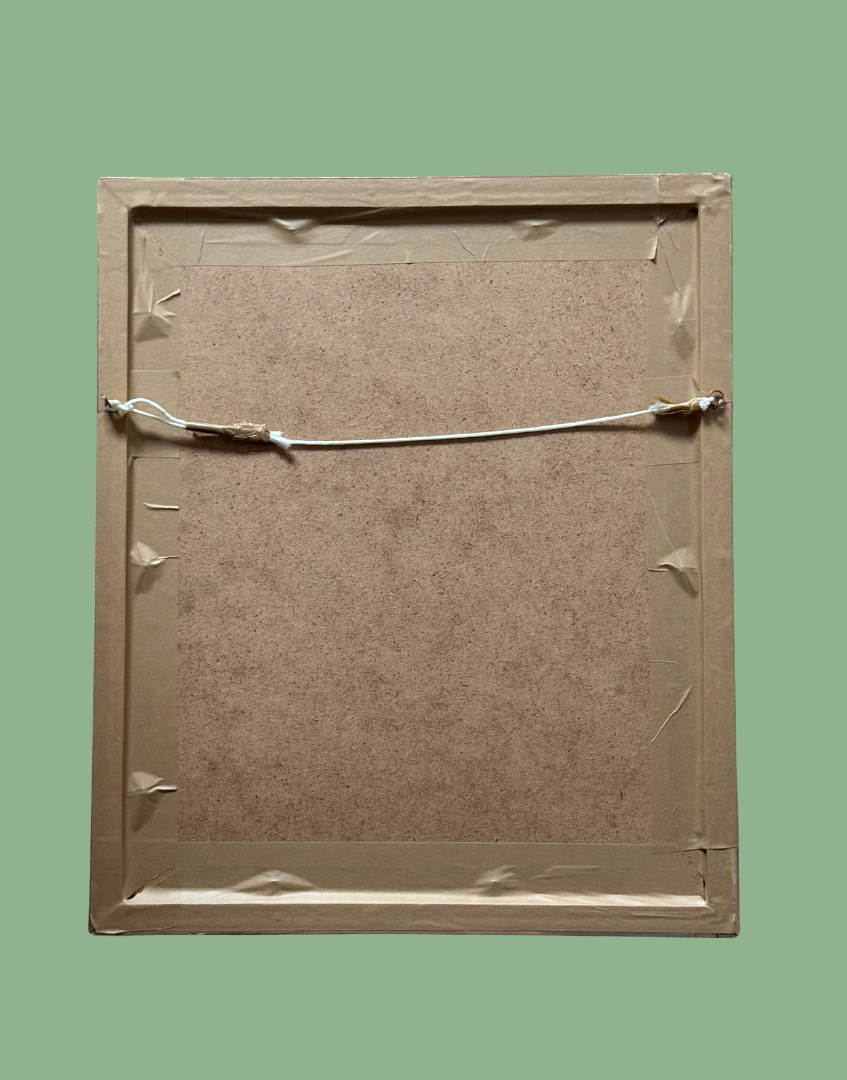 back view of vintage picture frame