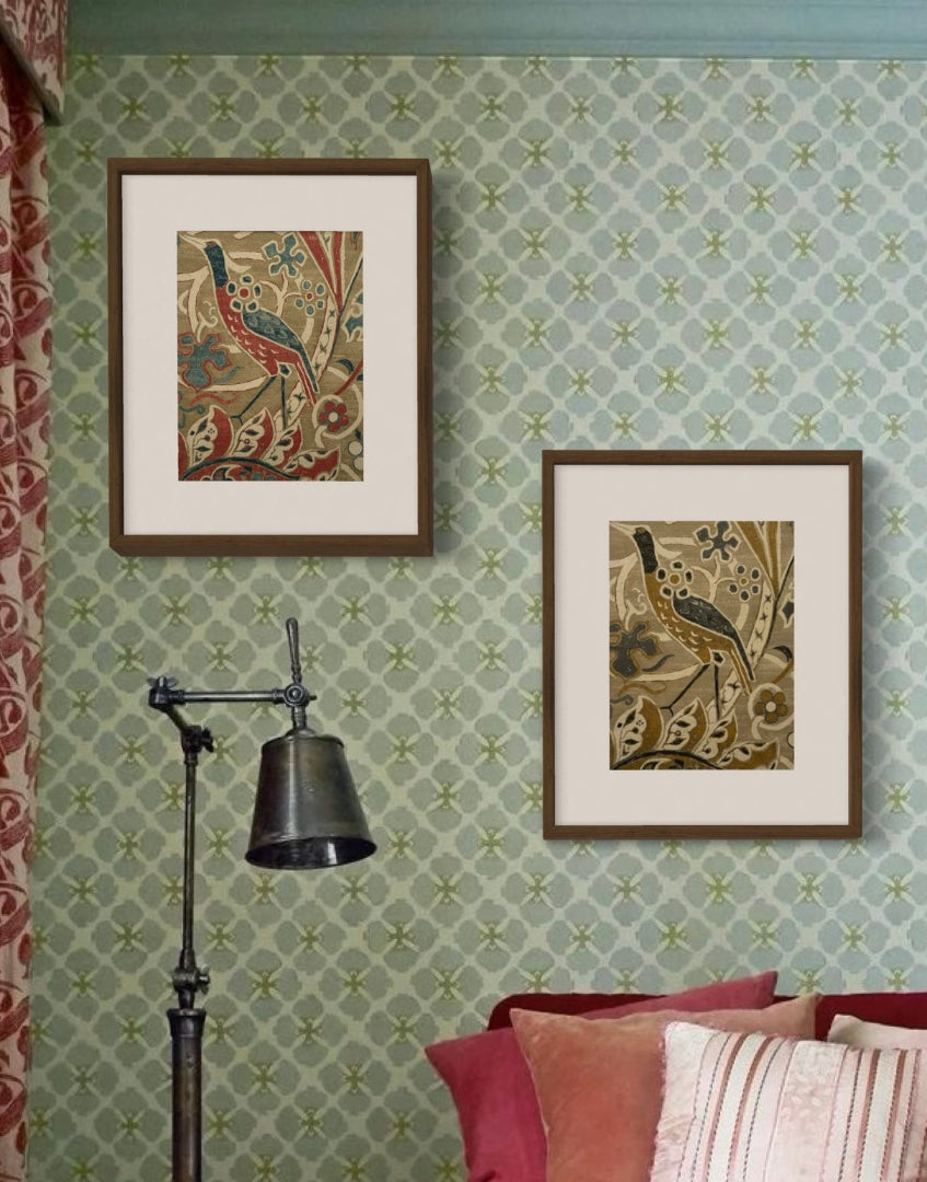 ‘Bullerswood – Spice & Manilla’ William Morris Unique Wall Art | Framed Vintage Premium Linen Wallpaper Print