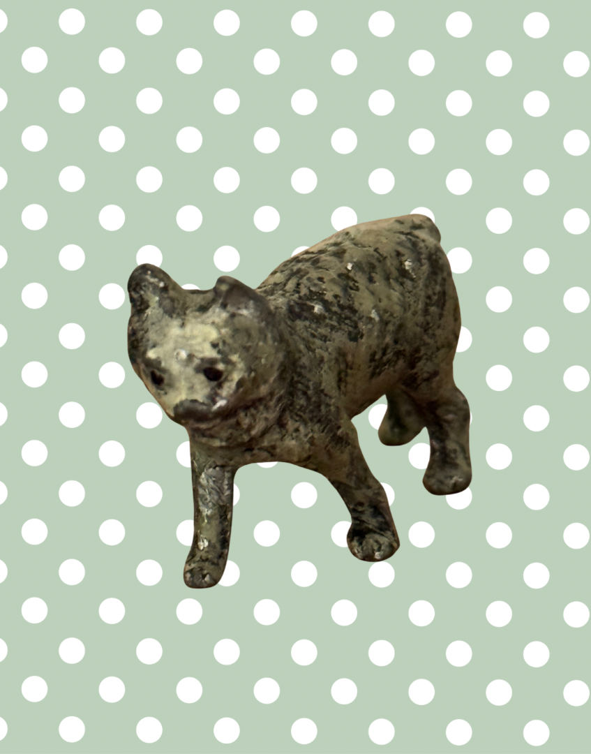Britains Ltd Cast Lead Cat | Vintage 1920s Painted Farm Animal Figurine