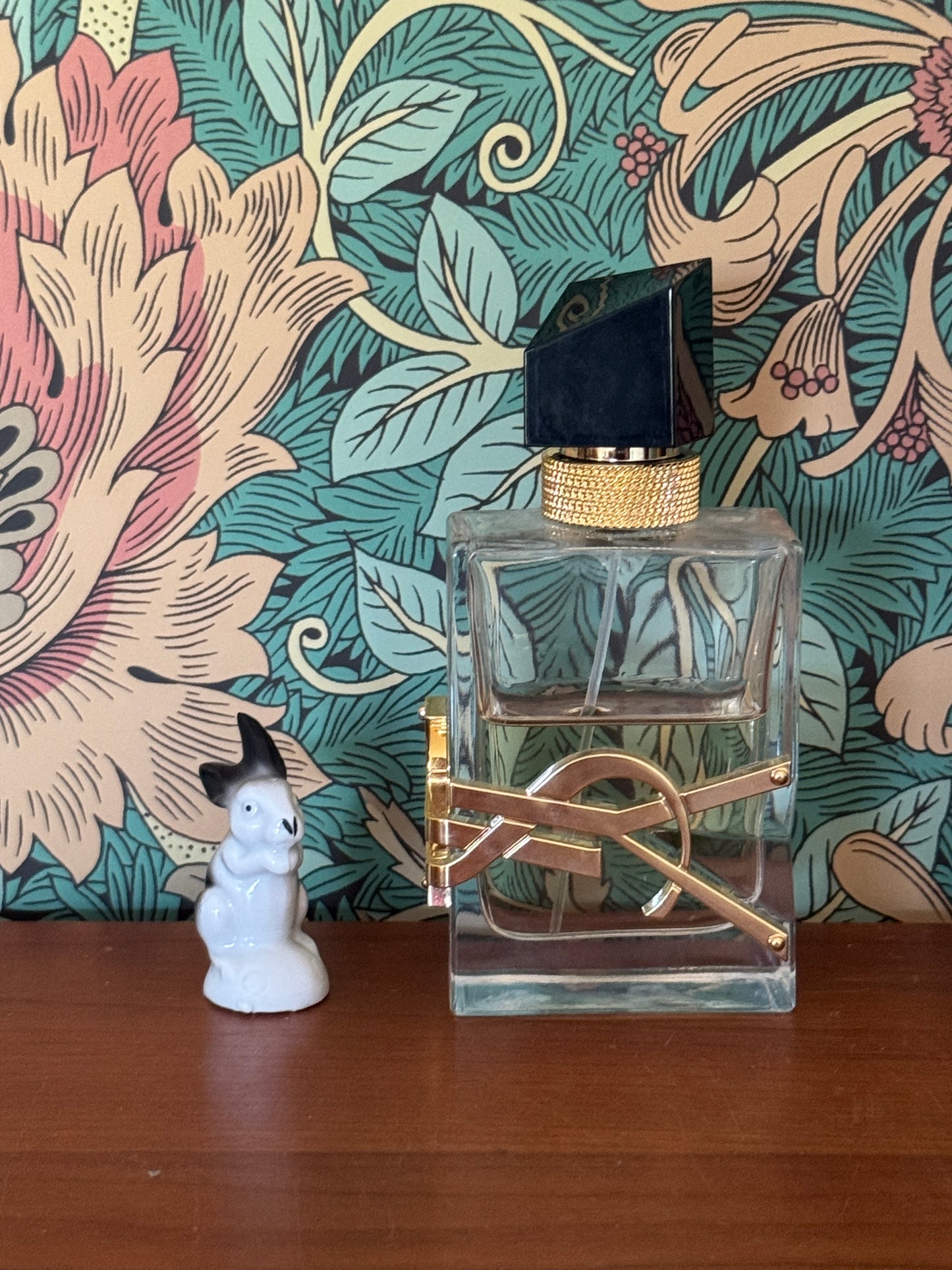 Rare 4cm Miniature Vintage Black & White Hand-Painted Ceramic Rabbit Figurine | 1930s or Earlier Collectable