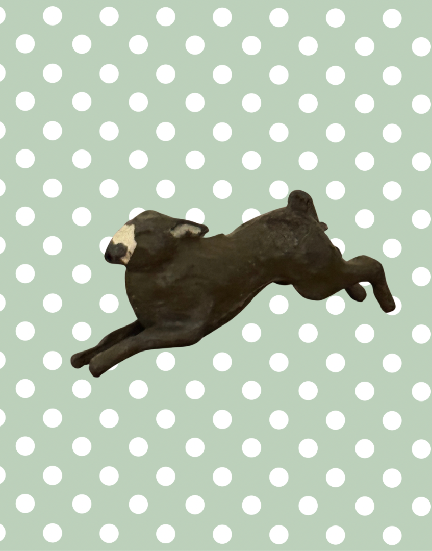 Britains Ltd Cast Lead Hare | Vintage 1920s Painted Farm Animal Figurine Miniature Collectable