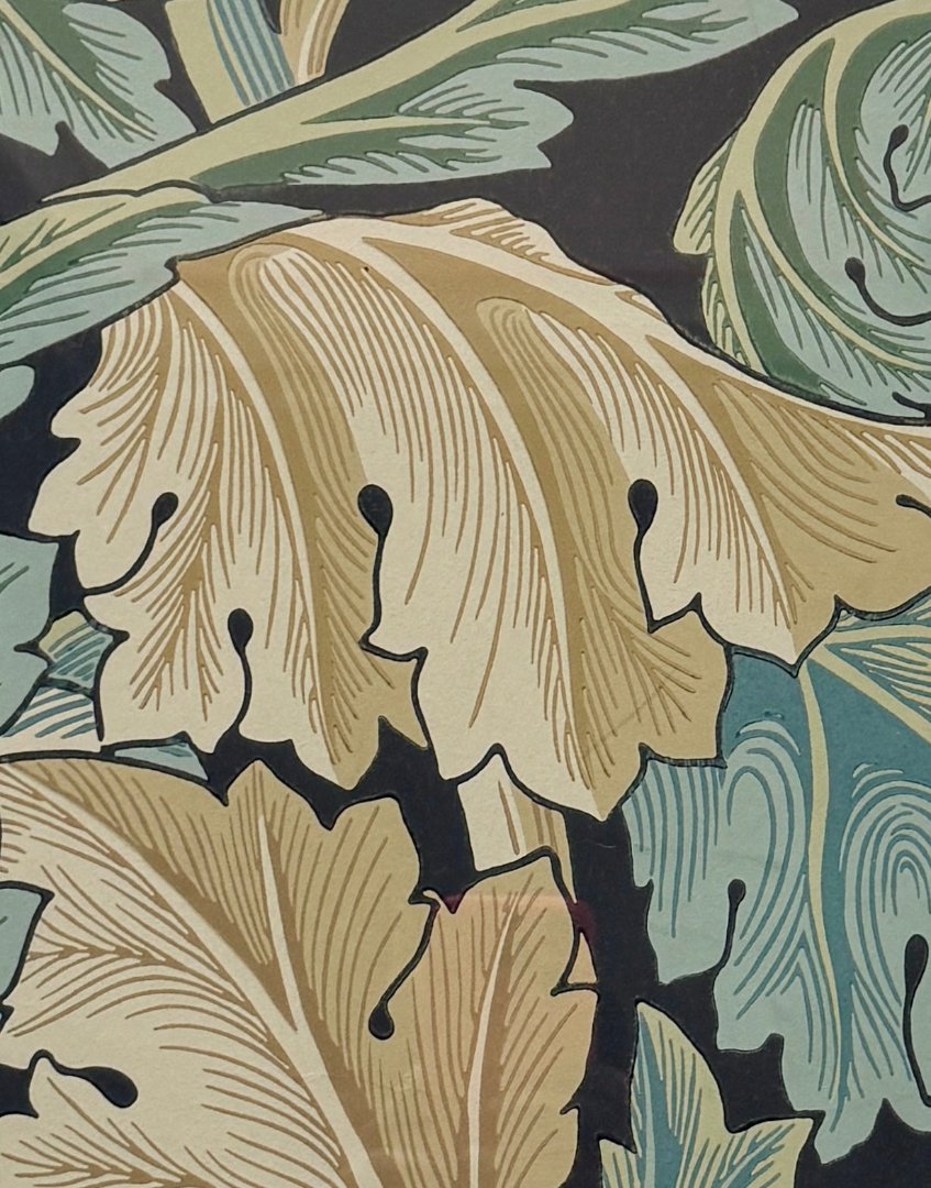 Framed Print - William Morris 'Acanthus - Slate Blue & Thyme)' Vintage Wall Decor | Large Custom Square Wall Art Collection