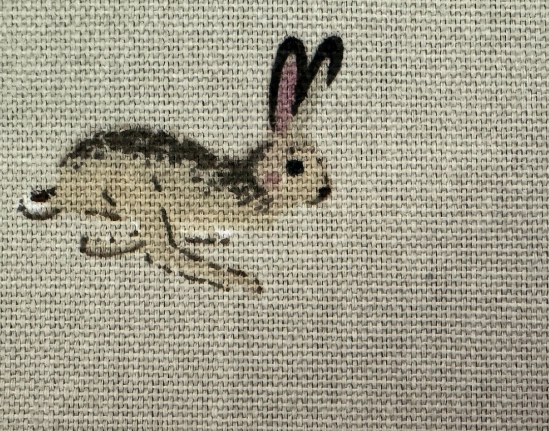 Framed Print - Sophie Allport 'Hares' Fabric Wall Art | Unique Handcrafted Countryside & Children's Decor