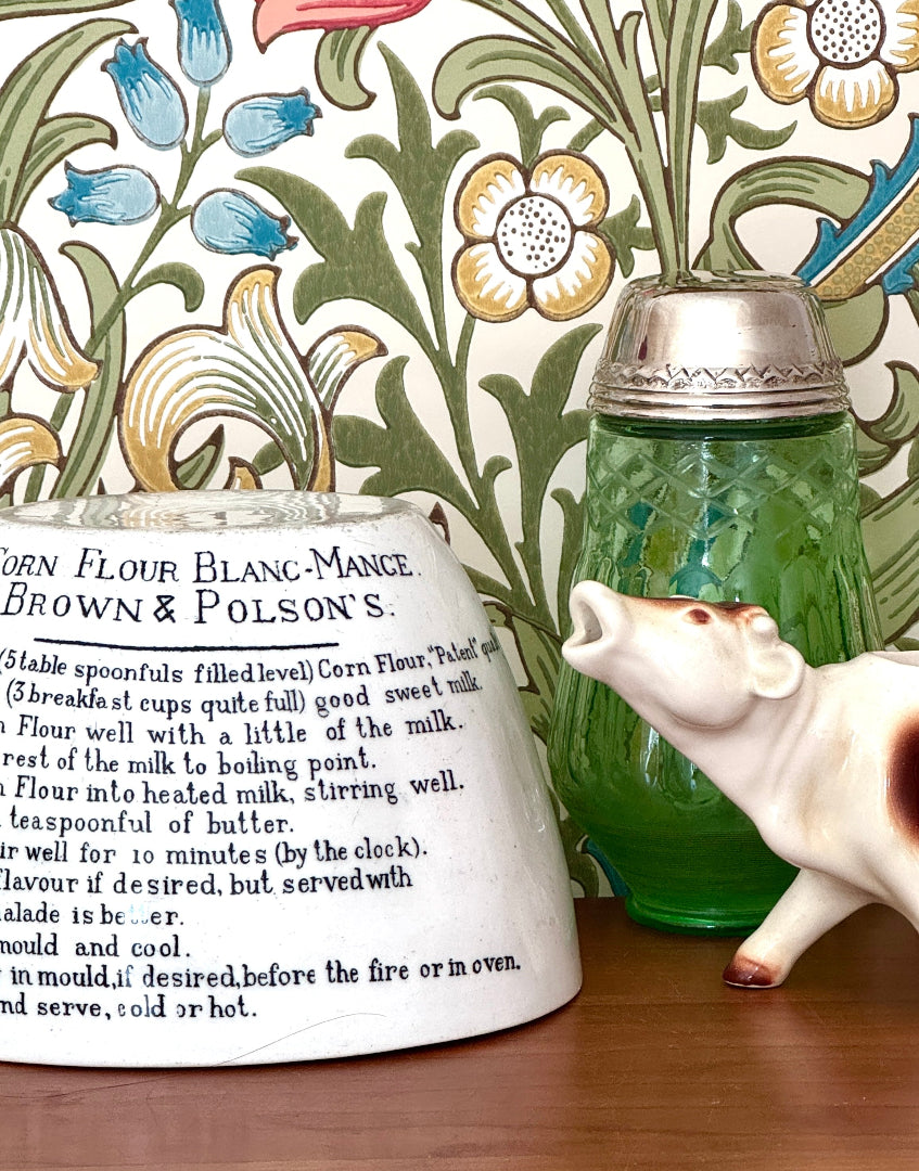 1910 -1920’s Vintage Brown & Polson’s Corn Flour Blancmange Mould with Printed Recipe | Highly Collectable Kitchenalia