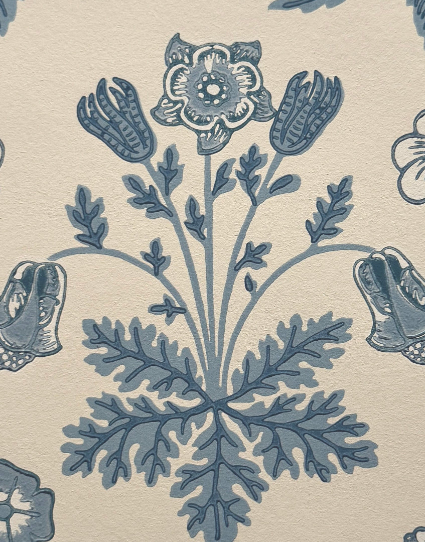 'Daisy – Blue Ivory’ William Morris Classic Wall Art | Country Cottage Style Framed Morris Print